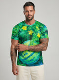 KZZ Printed Crew-Neck Short-Sleeve Top