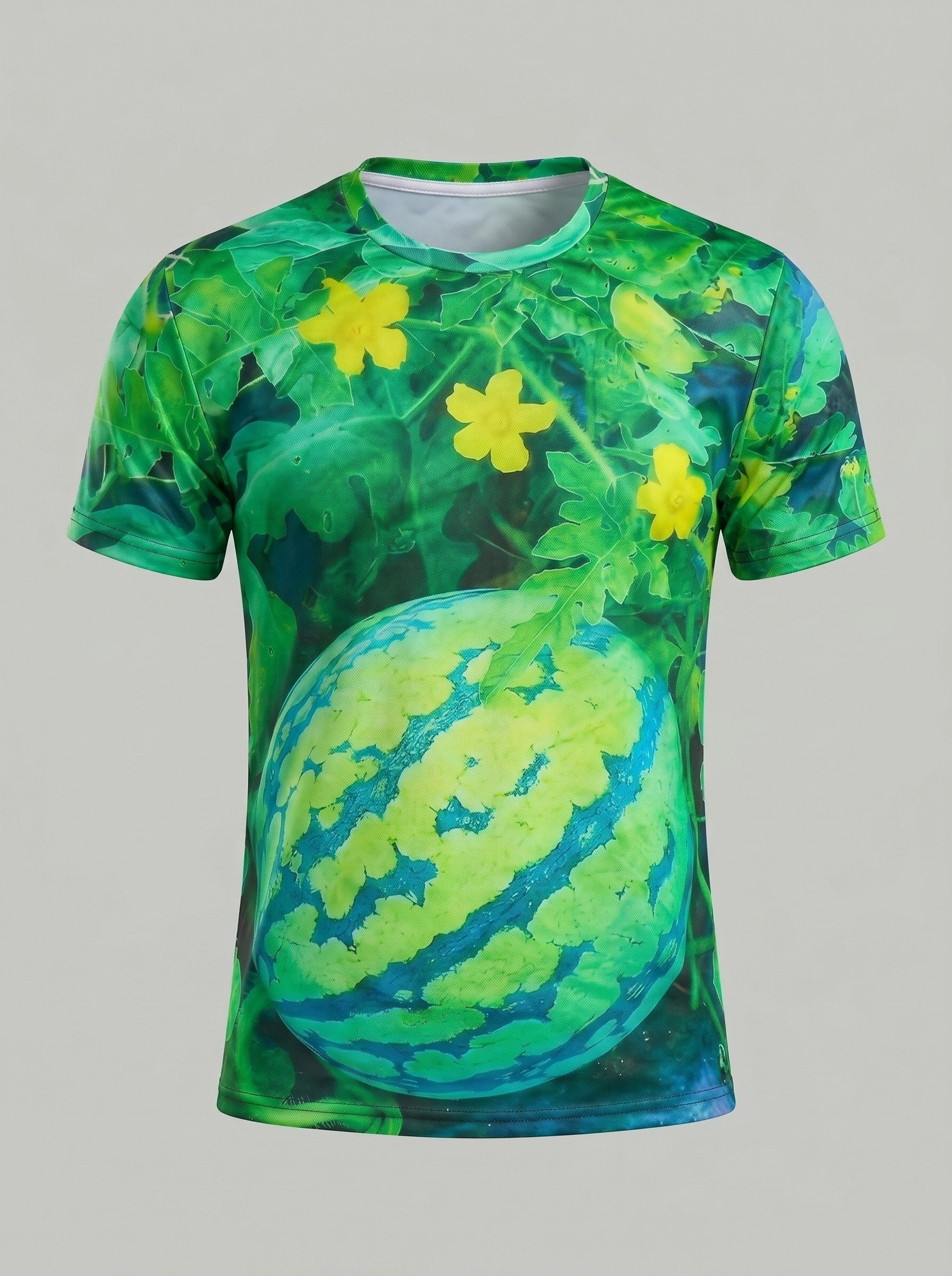 KZZ Printed Crew-Neck Short-Sleeve Top