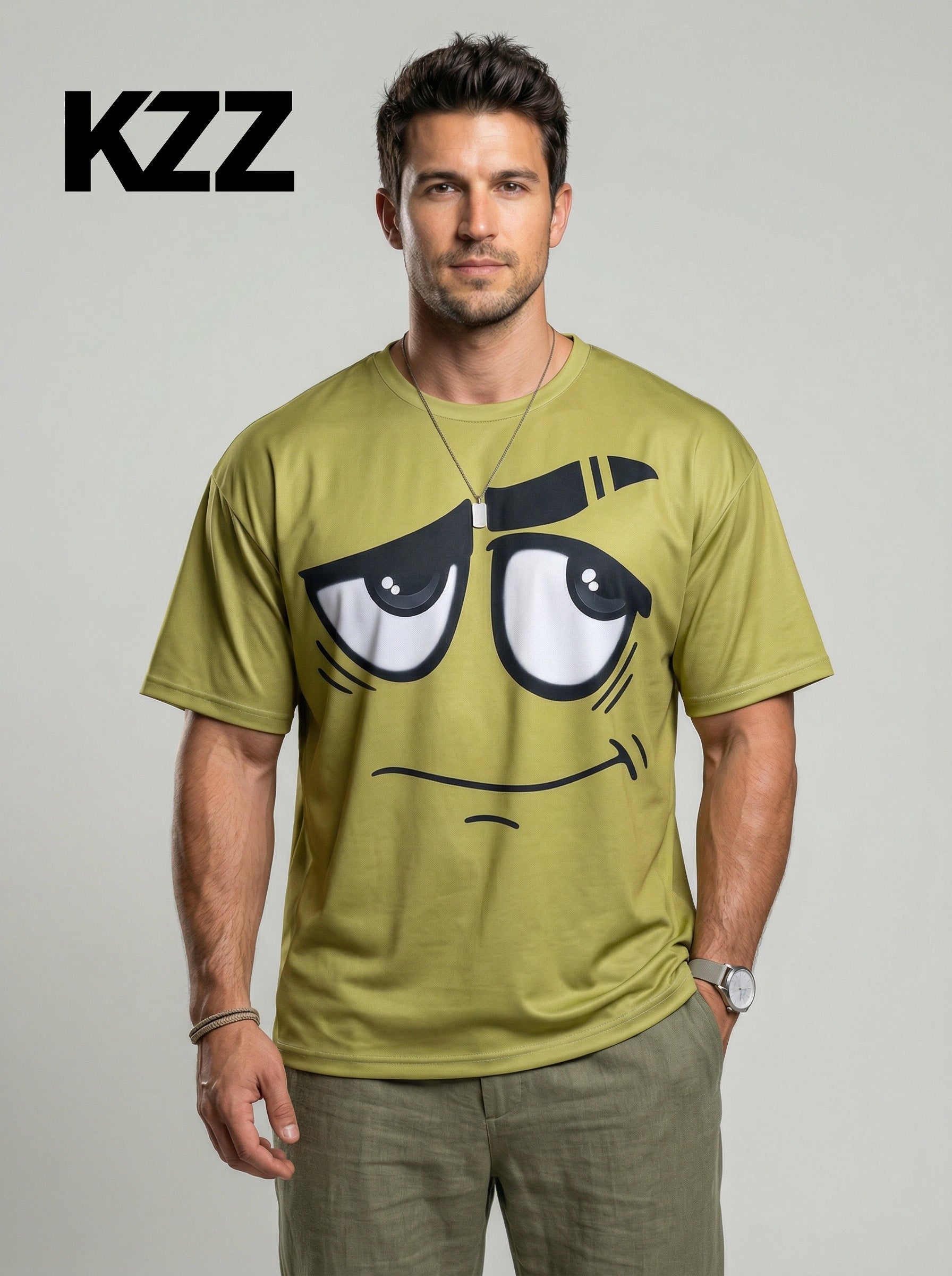 KZZ Men's 3D-Printed T-Shirt