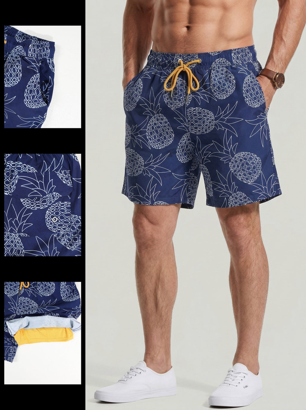 KZZ Quick-Drying Beach Swim Trunks