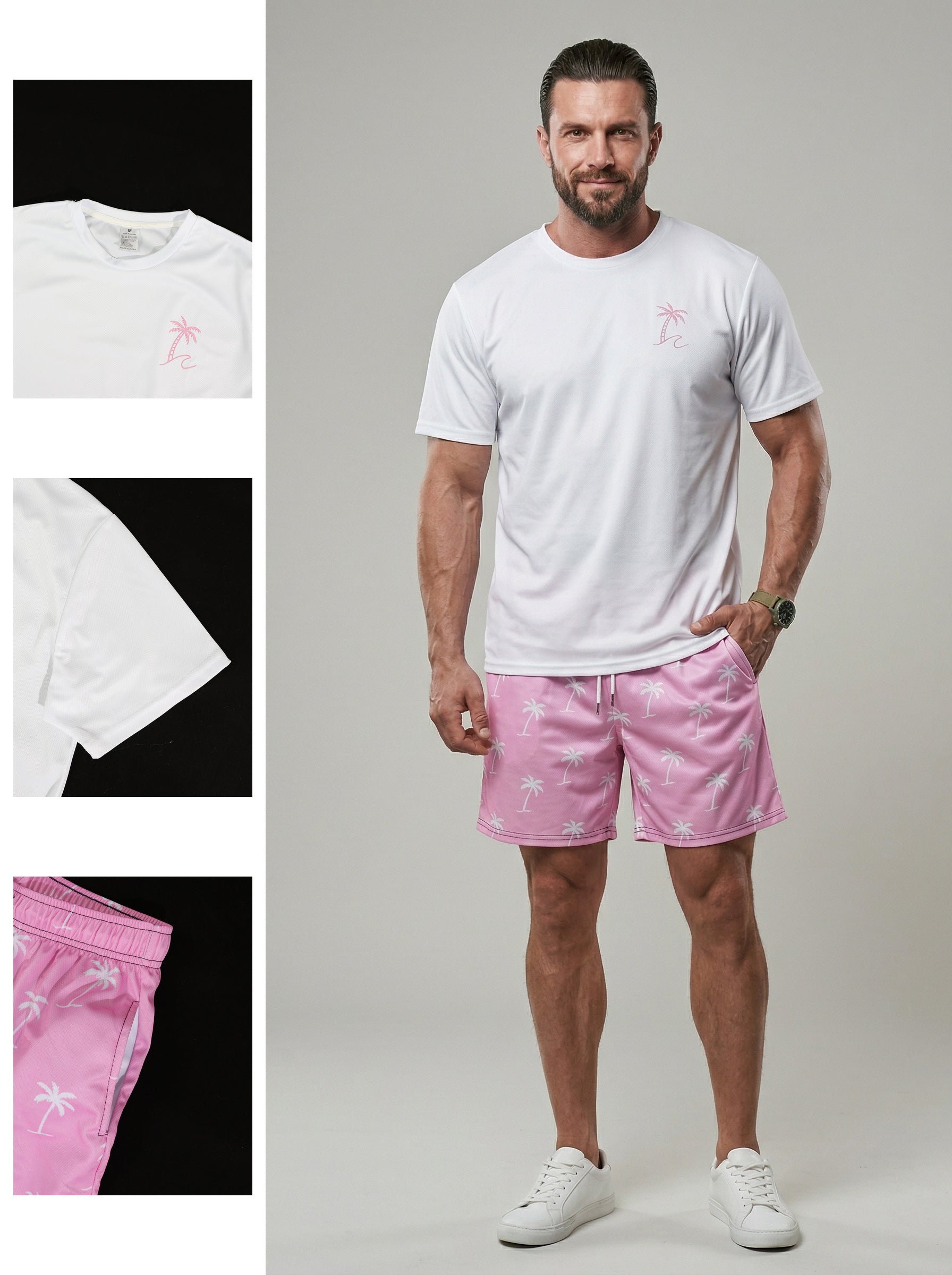KZZ Casual Short-Sleeve T-Shirt and Shorts