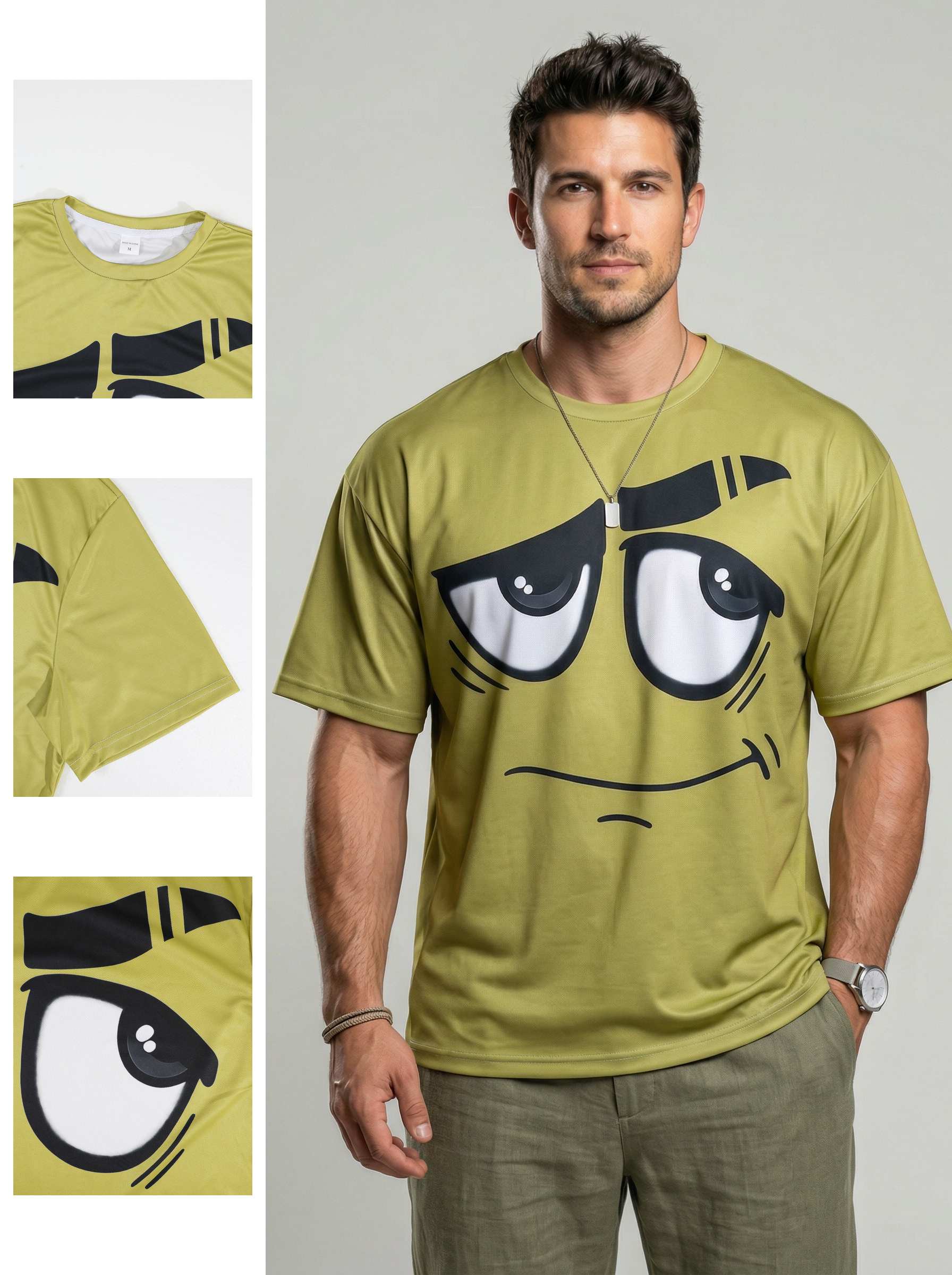 KZZ Men's 3D-Printed T-Shirt