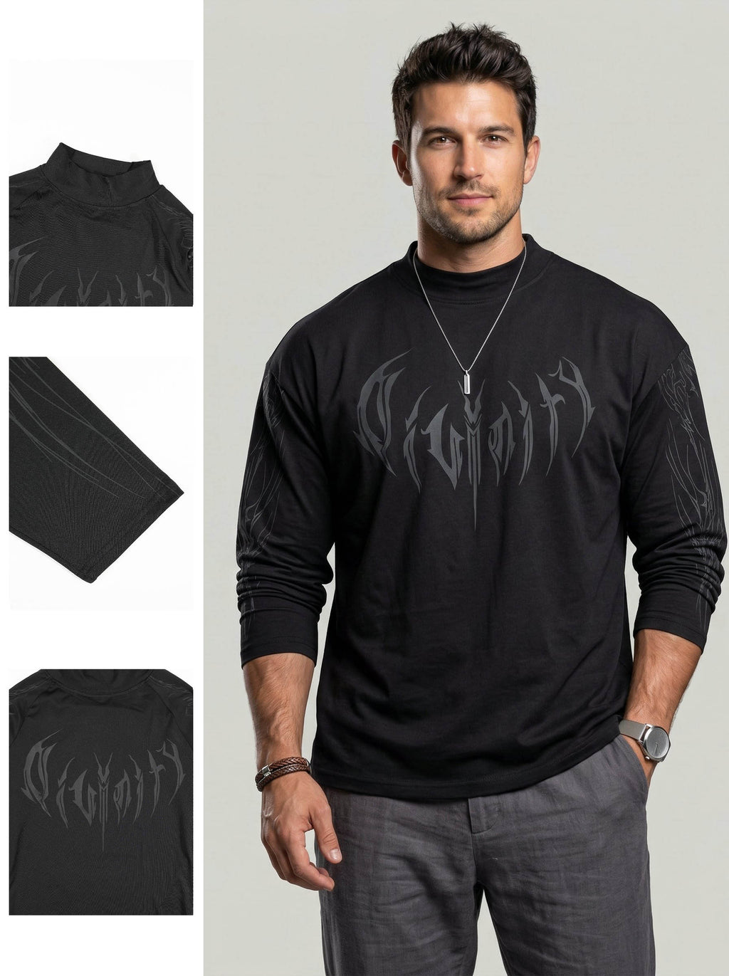 KZZ Men's Slim Fit Long Sleeve Sports Shirt