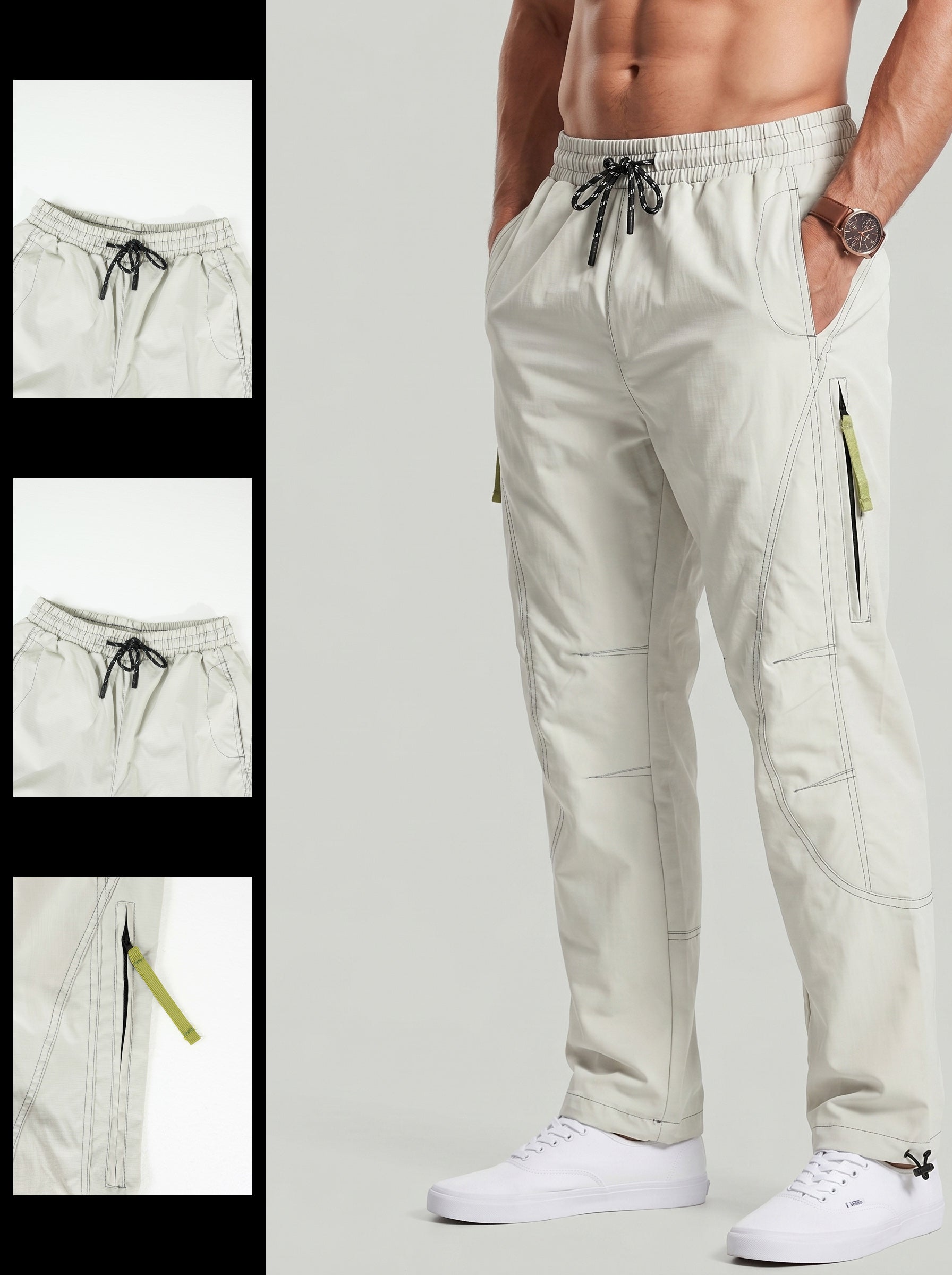 KZZ Casual Cargo Parachute Pants