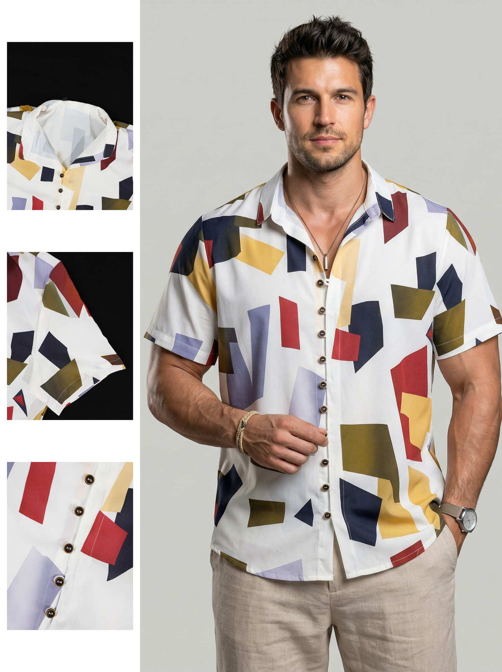 KZZ Summer Beach Men's Stylish Hawaiian Shirt