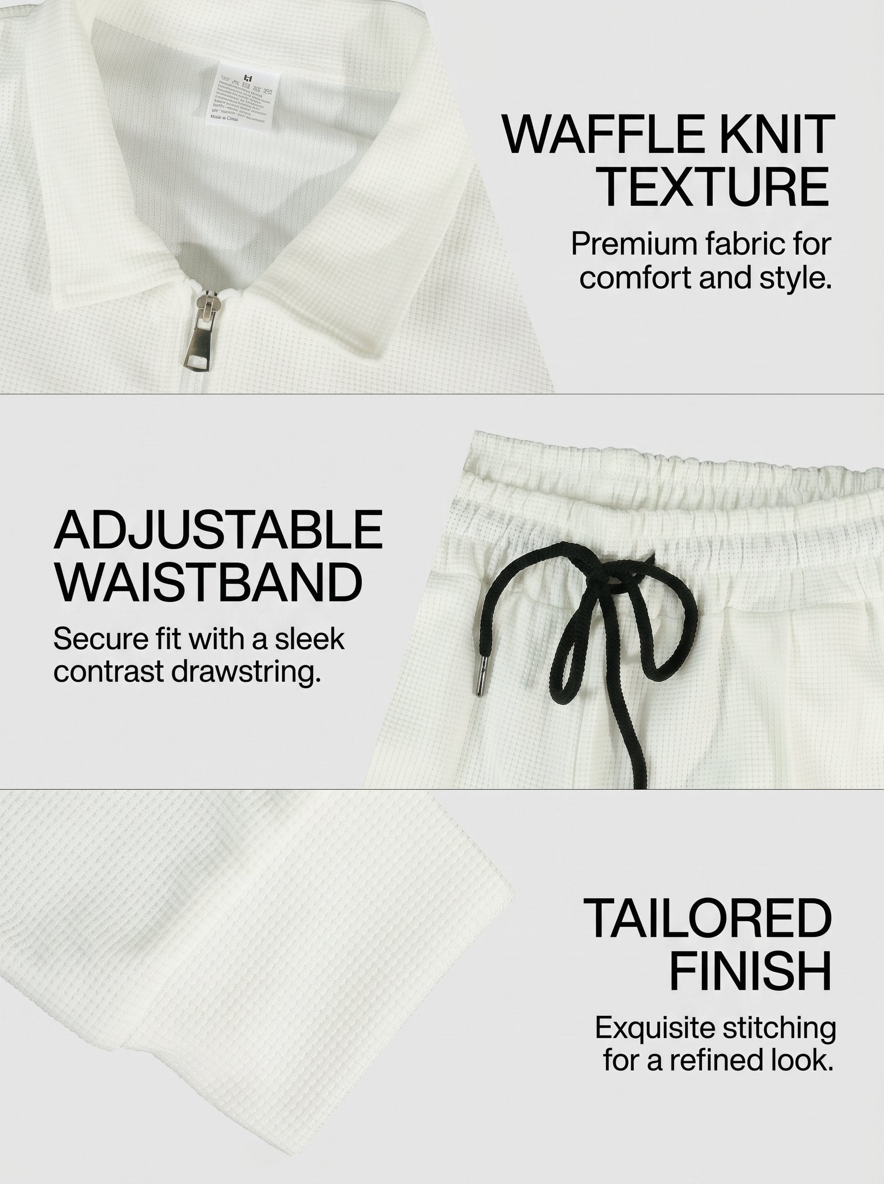 KZZ Men's Stylish Casual Waffle-Knit Business Jacket Suit