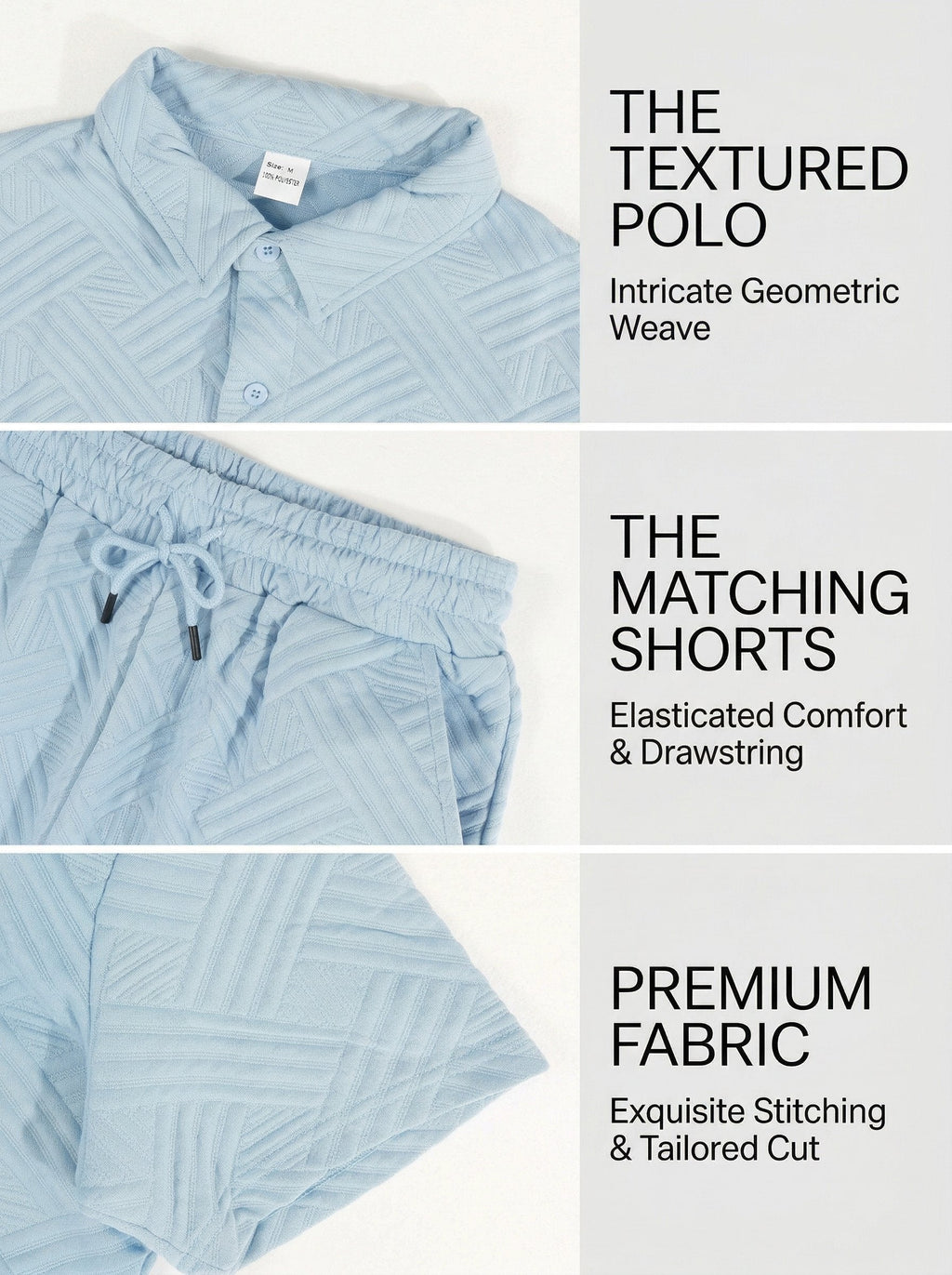KZZ Short-sleeve button-down shirt and drawstring shorts