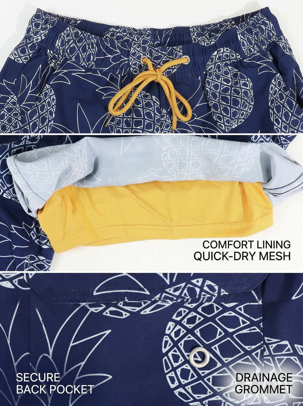 KZZ Quick-Drying Beach Swim Trunks